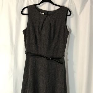 NWT Calvin Klein Gray Tweed Dress Size 14